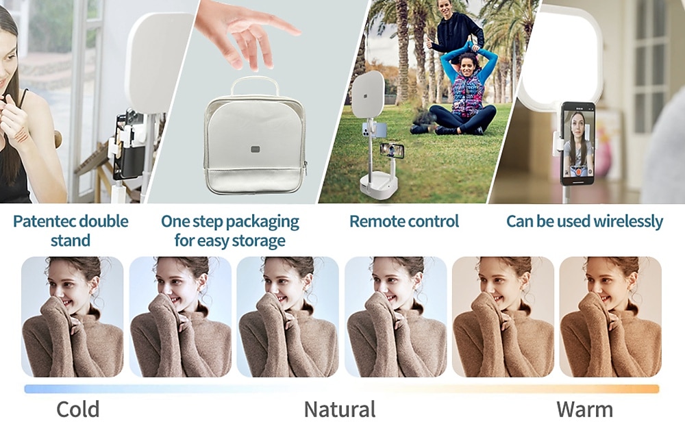 Phone Stand Portable Foldable Adjustable Phone Holder for Outdoor Selfies / Vlogging / Live Streaming Office Compatible with Tablet All Mobile Phone Phone Accessory 2025 - $134.99 –P3