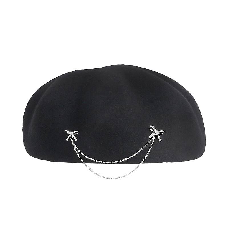 Hüte 100% Wolle Baskenmütze Fischerhut Party / Abend Casual Modisch Elegant Mit Sanft Pure Farbe Kopfschmuck Kopfbedeckung 2025 - $25.99 –P11