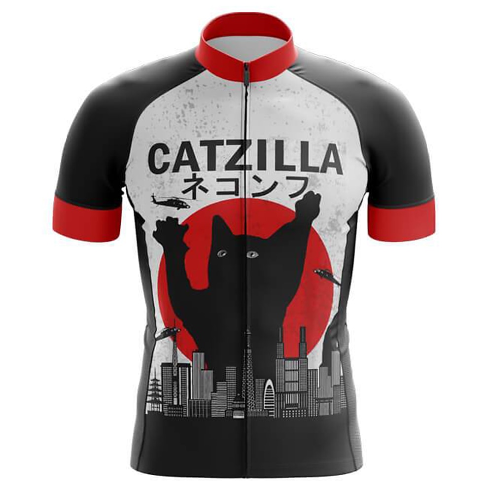 Herren Radtrikot fahrradbekleidung Fahrradtrikot Kurzarm Fahhrad Trikot Shirt mit 3 Gesäßtaschen MTB Mountain Rennrad Atmungsaktiv Schnelltrocknend Feuchtigkeitsableitung Reflexstreiffen Schwarz Rot 2025 - $28.99 –P6