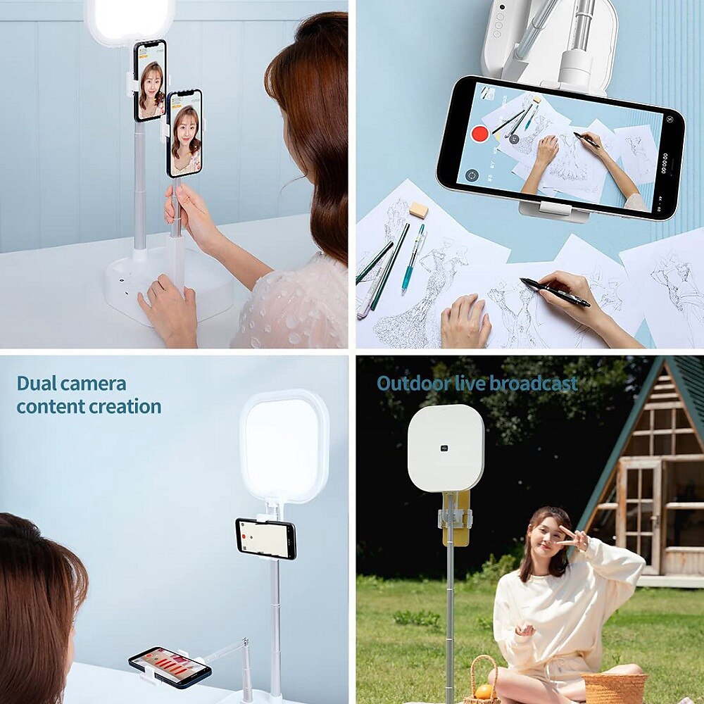 Phone Stand Portable Foldable Adjustable Phone Holder for Outdoor Selfies / Vlogging / Live Streaming Office Compatible with Tablet All Mobile Phone Phone Accessory 2025 - $134.99 –P6