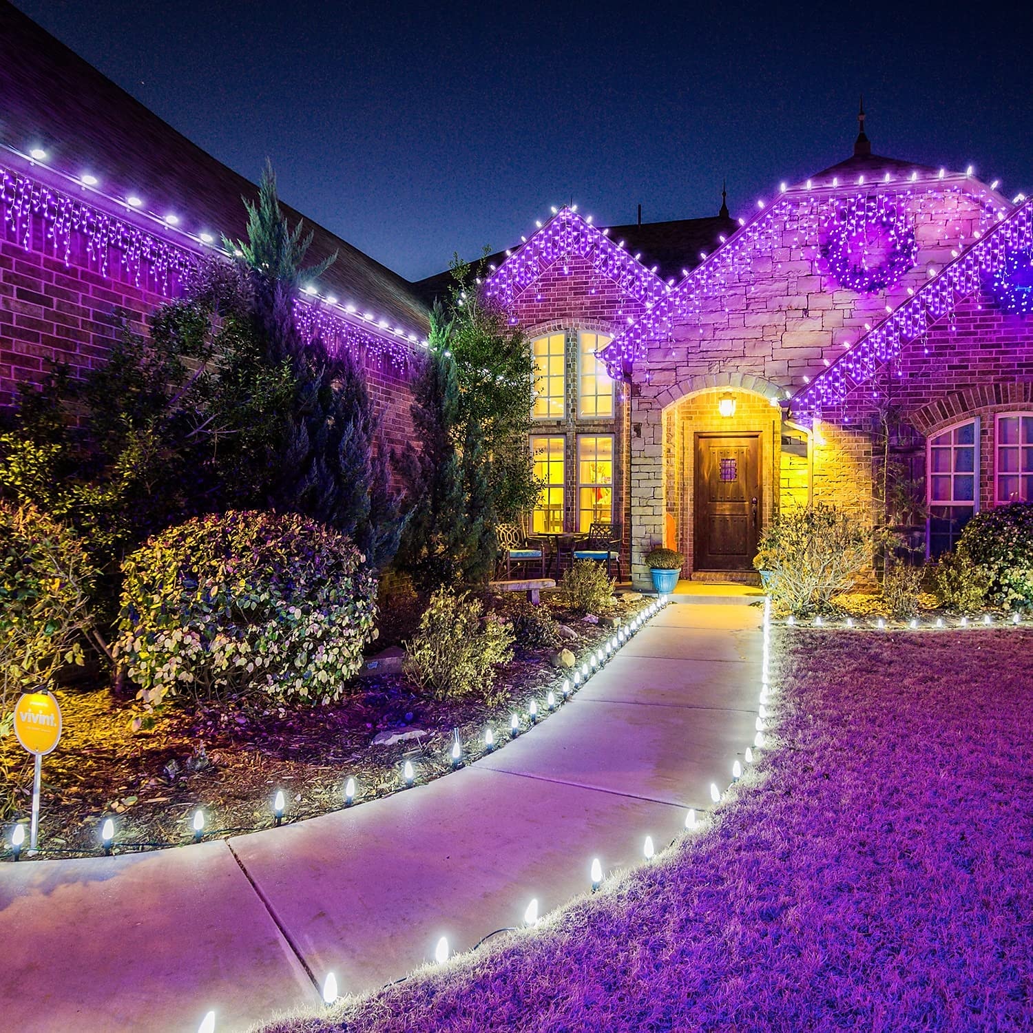 karácsonyi jégcsap fények kültéri dekoráció 10m 400 led 8 szín 8 mód vízálló meleg fehér fehér rgb 80 csepp karácsonyi eu dugj us plug uk plug au plug 2025 - $56.99 –P8