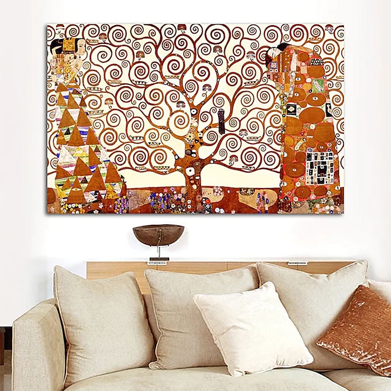 Handgefertigtes handgemaltes Ölgemälde Wandkunst klassischer abstrakter Klimt berühmtes Ölgemälde Heimdekoration Dekor gerollte Leinwand kein Rahmen ungedehnt 2025 - $356.49 –P4