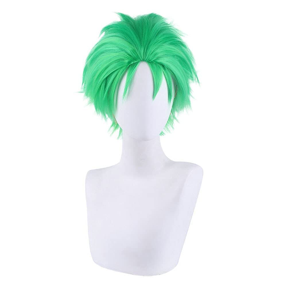 un pezzo roronoa zoro parrucche breve roronoa zoro un pezzo parrucche verde cosplay capelli sintetici anime del partito sintetico di halloween del 2025 a $23.99 –P4