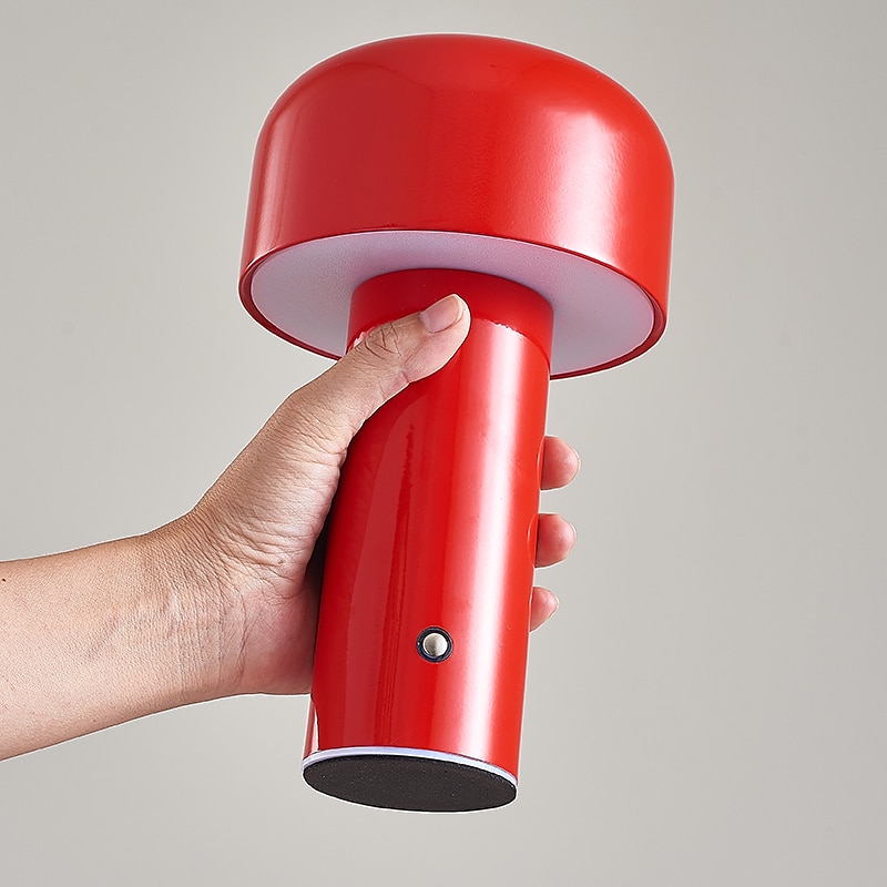bordlampe bærbar italiensk sopp trådløs touch oppladbar nattlampe usb bordlampe skrivebordsdekorasjon soverom nattlampe 2025 - $58.99 –P8