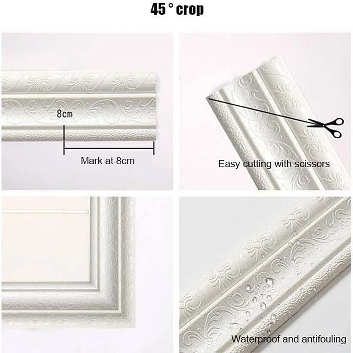 Papel tapiz 3d de color sólido borde cintura zócalo pelar y pegar mármol autoadhesivo impermeable pvc/vinilo calcomanía de pared moderna para habitación de varios tamaños 2025 - $12.49 –P5