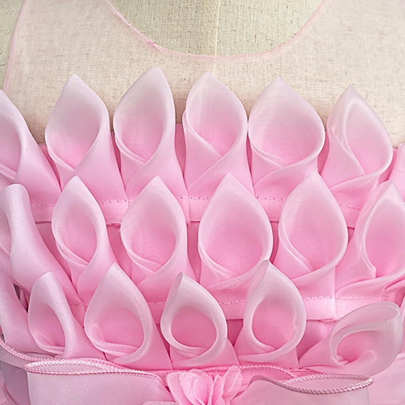 Enfants Fille Robe de demoiselle d'honneur Robe Couleur Pleine Sans Manches Utilisation Mariage Soirée Princesse Doux Coton Maxi Robe de princesse rose Robe Trapèze Robe de demoiselle d'honneur Et de 2025 ? $48.99 –P16