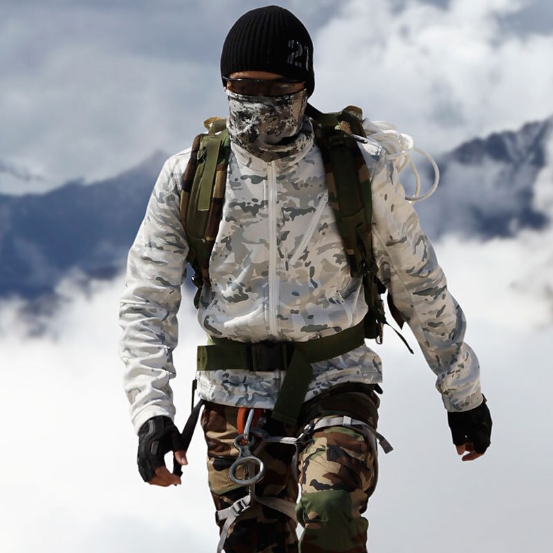 Herren Militärische taktische Jacke Wanderfleecejacke Winter Draussen Thermowarm Fleece-Futter Wasserdicht Winddicht Oberbekleidung Windjacke Trenchcoat Weiß Tarnung 2025 - $99.99 –P4