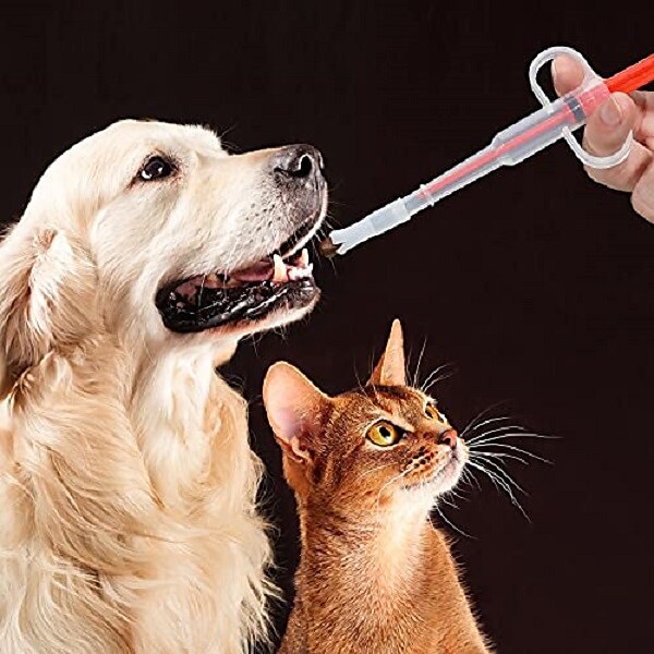 2025年 小動物を養うための2個の猫ピルシューターピルディスペンサー犬ピルピルガンペットタブレットシリンジプッシャーソフトチップペット薬フィーダー（赤）  コレクション – $13.99 –P3