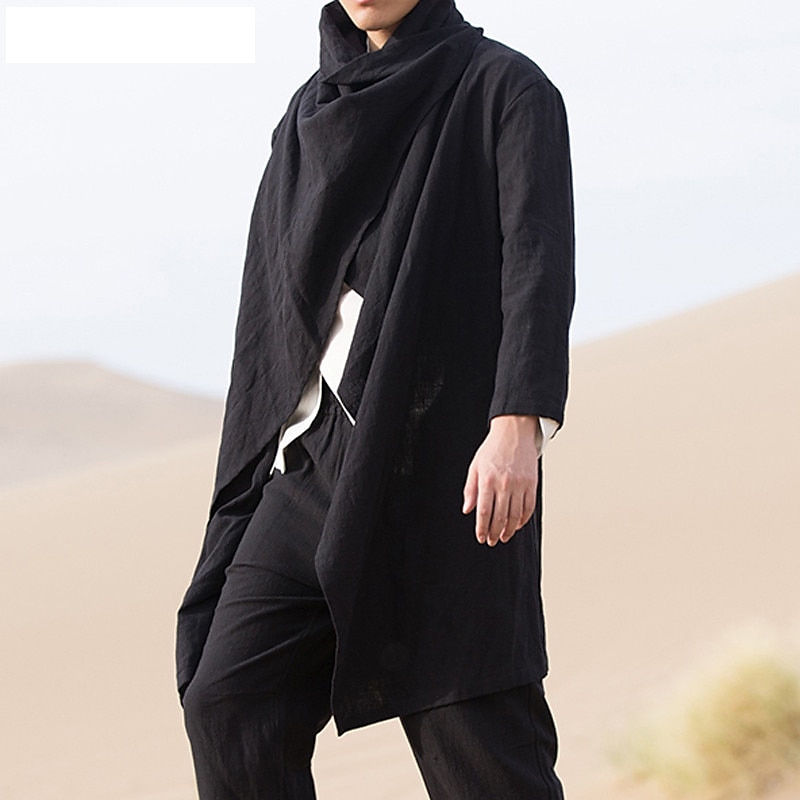 Herren Wintermantel übergangsjacke Trenchcoat Umhang / Capes Urlaub Geschäft Frühling Herbst Baumwollmischung Schnelltrocknend Leicht Oberbekleidung Bekleidung Streetwear Stilvoll ohne Druck Einfarbig 2025 - $30.99 –P1