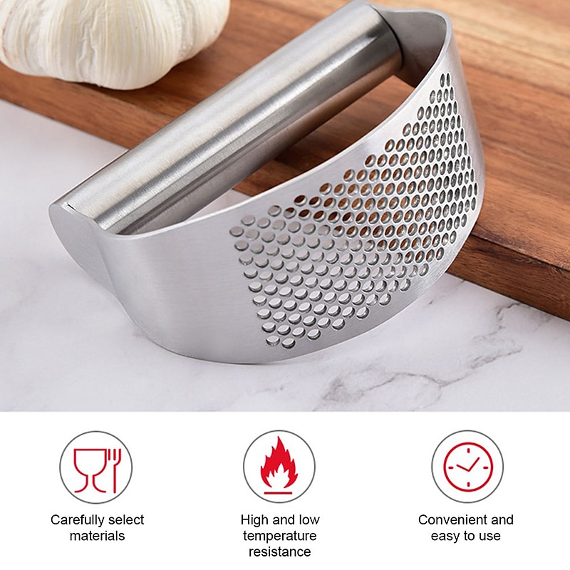 Multifunctional Vegetable Cutter And Garlic Masher - 304 Stainless