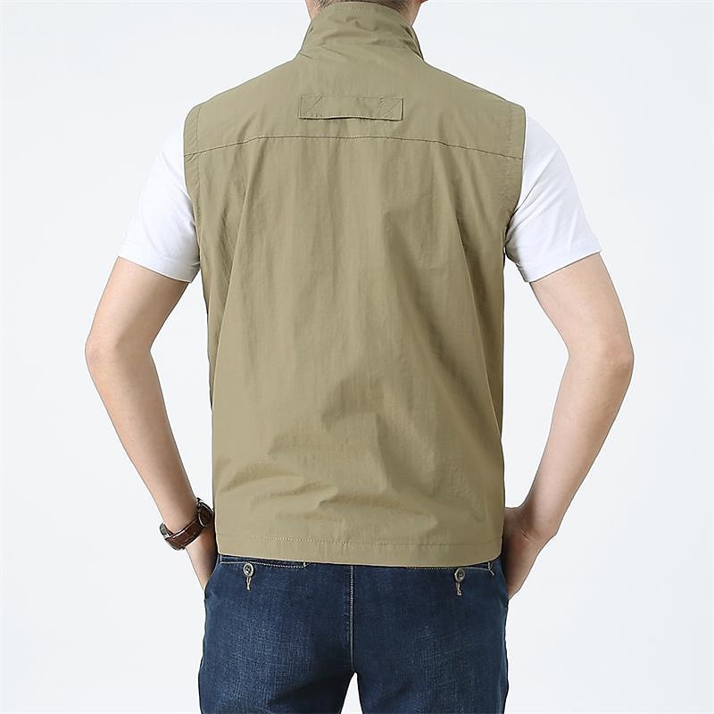 Pánské Kamizelka Vesta Rybářská vesta Dağcı Yeleği Vesta bez rukávů Bunda Gilet Venkovní ulice Dovolená Denní nošení Šik ven Elegantní & moderní Jaro Podzim Kapsy Polyester Zahřívací Rychleschnoucí 2025 - $35.99 –P8