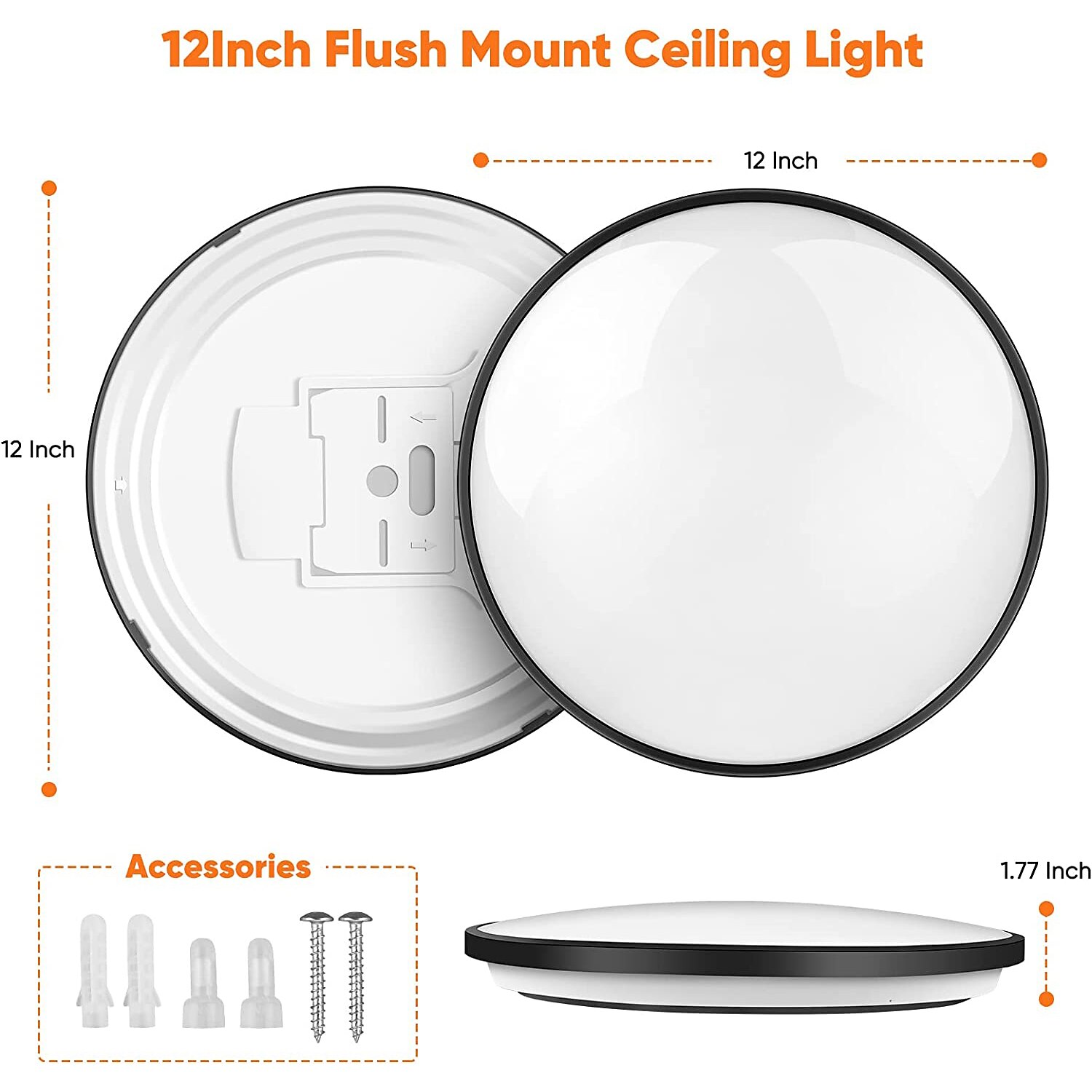 RGBCW Full Color Intelligent Dimming and Color Matching Bedroom Ceiling Lamp 24W WiFi Graffiti APP Bluetooth Voice Ceiling Lamp Can be Timed 2.4G Be Grouped Compatible with Alexa Google Home 2025 - $120.99 –P7