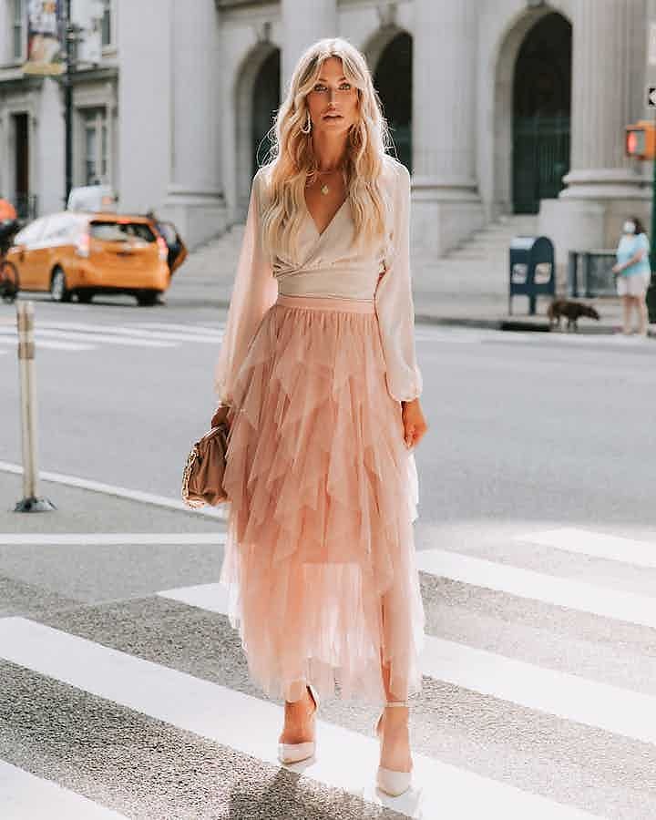 dámské swingové pracovní sukně tutu midi sukně plisované tyl jednobarevné kancelář / kariéra ulice podzim / podzim elegantní vintage móda černá růžová béžová šedá 2025 - $23.99 –P15