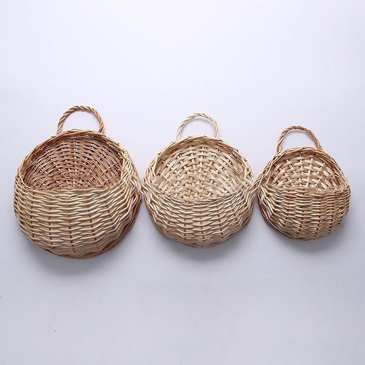 wandbehang blumenkorb dekoration gewebter korb strohkorb weidenblumentopf rattan korb pflanze rattan wandbehang blumenkorb großhandel 2025 - $11.49 –P6