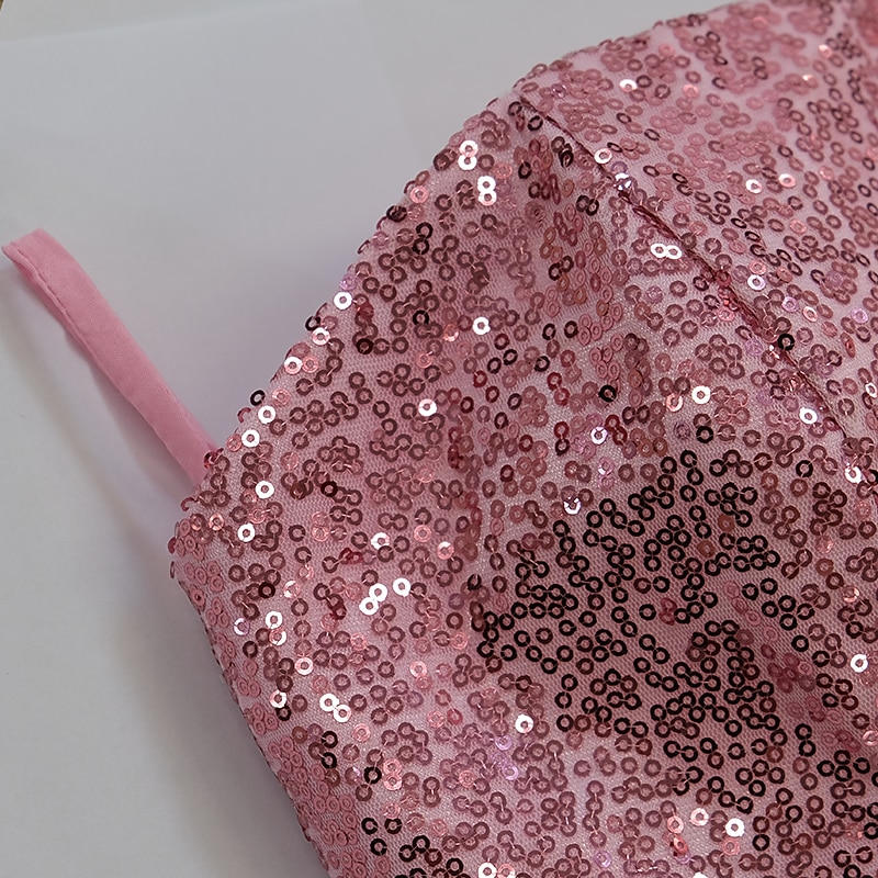 Mermaid Evening Gown Sequin Dress Wedding Guest Prom Court Train Sleeveless One Shoulder with Slit Masquerade Dress 2026 - $182.99 –P4