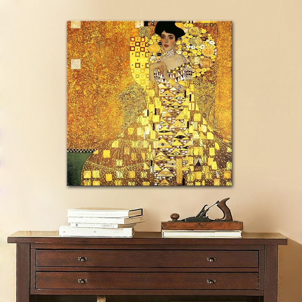 mintura handgemaakte portret van adele bloch-bauer olieverf op canvas wall art decoratie gustav klimt beroemde foto voor home decor rolde frameloze ongestrekte schilderij 2026 - $488.19 –P5