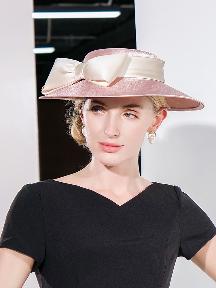 Chapeaux en lin élégant et doux avec nœud papillon 1PC mariage  fête  soirée  accessoire de Melbourne Cup pour impressionner lors du Derby 2025 de 2025 ? $65.99 -P9
