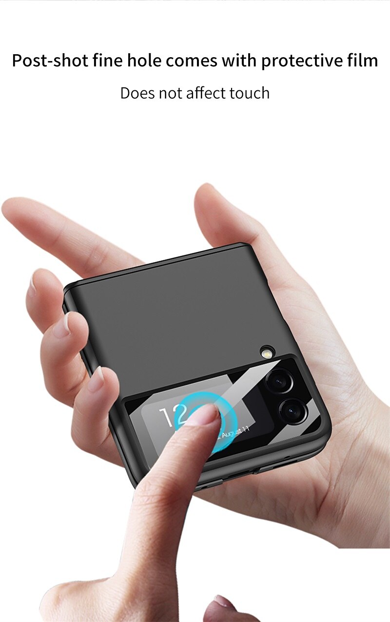 Phone Case For Samsung Galaxy Z Flip 5 Z Flip 4 3 2 Back Cover Portable Magnetic Full Body Protective Solid Colored TPU 2025 - $28.99 –P6