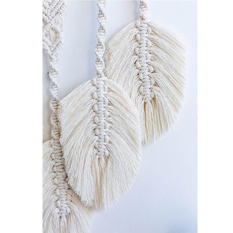 käsin kudottu unesieppari kuvakudos puuvillaköysi tee itse materiaali laukku makuuhuoneen sängyn vieressä seinäripustin höyhen kotimajoitus pehmeä sisustus 2026 - $28.99 –P4