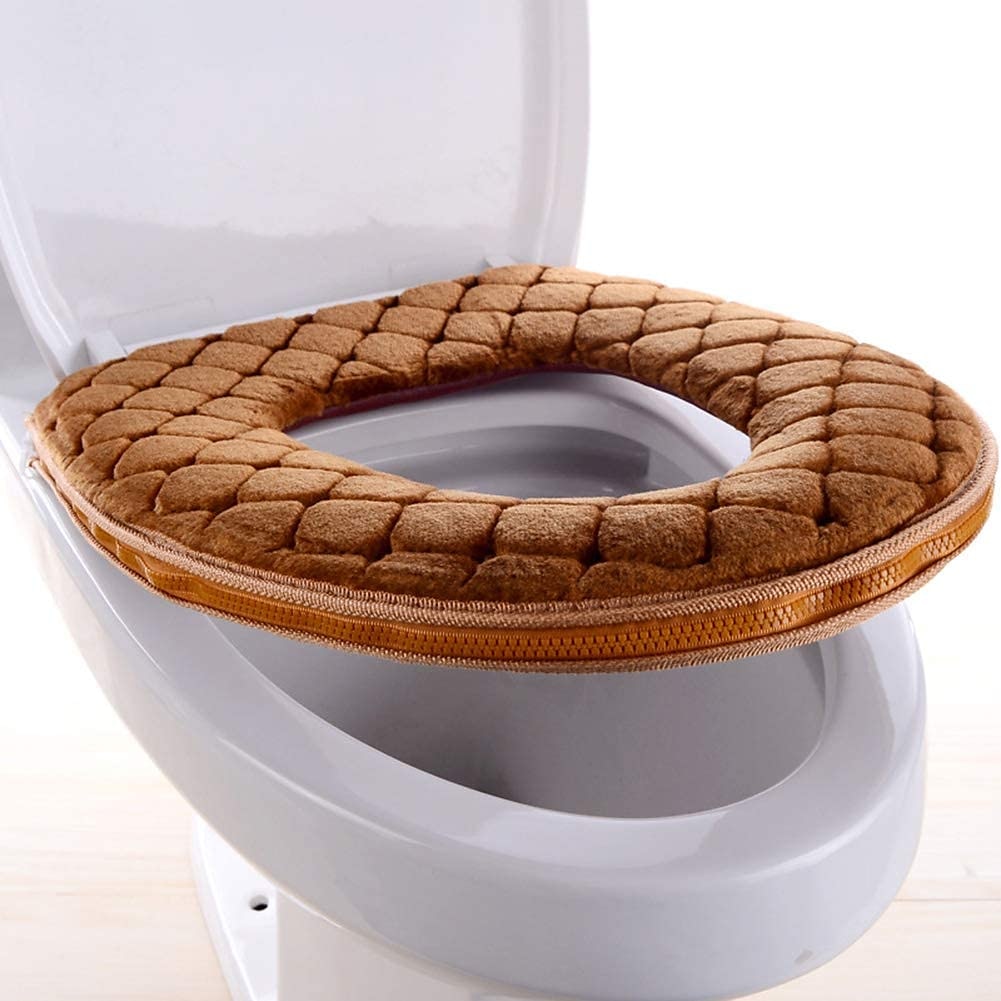 coprisedile wc cuscino universale in peluche coprisedile wc caldo coprisedile wc simpatico manico lavorato a maglia coprisedile wc del 2025 a $11.99 –P5