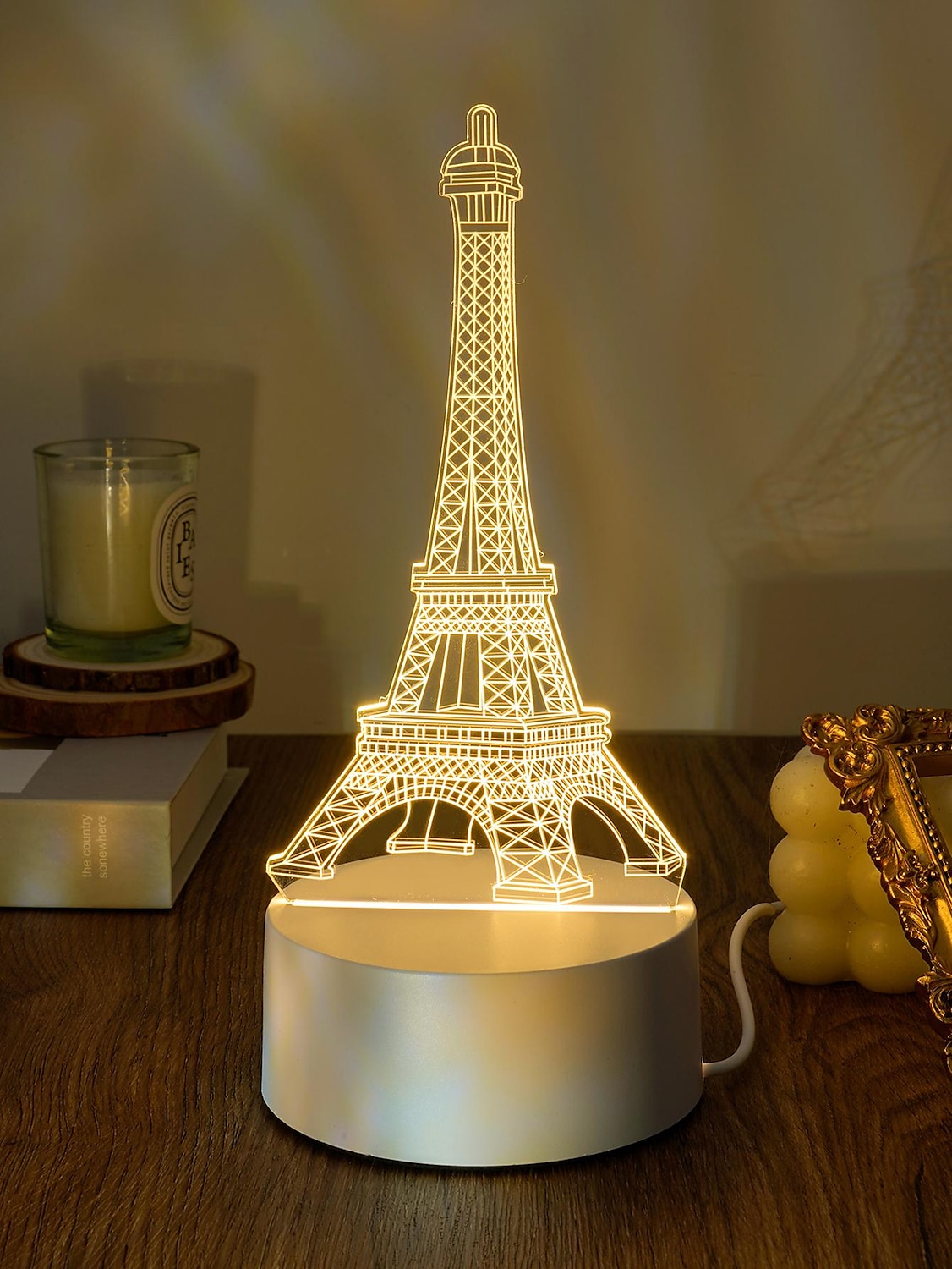 Eiffel Tower 3D LED Optical Illusion Acrylic Night Light with USB Powered Bedroom Decoration Table Lamp Birthday Fashion Style Gift for Child Baby Kids 2025 - $8.49 –P5