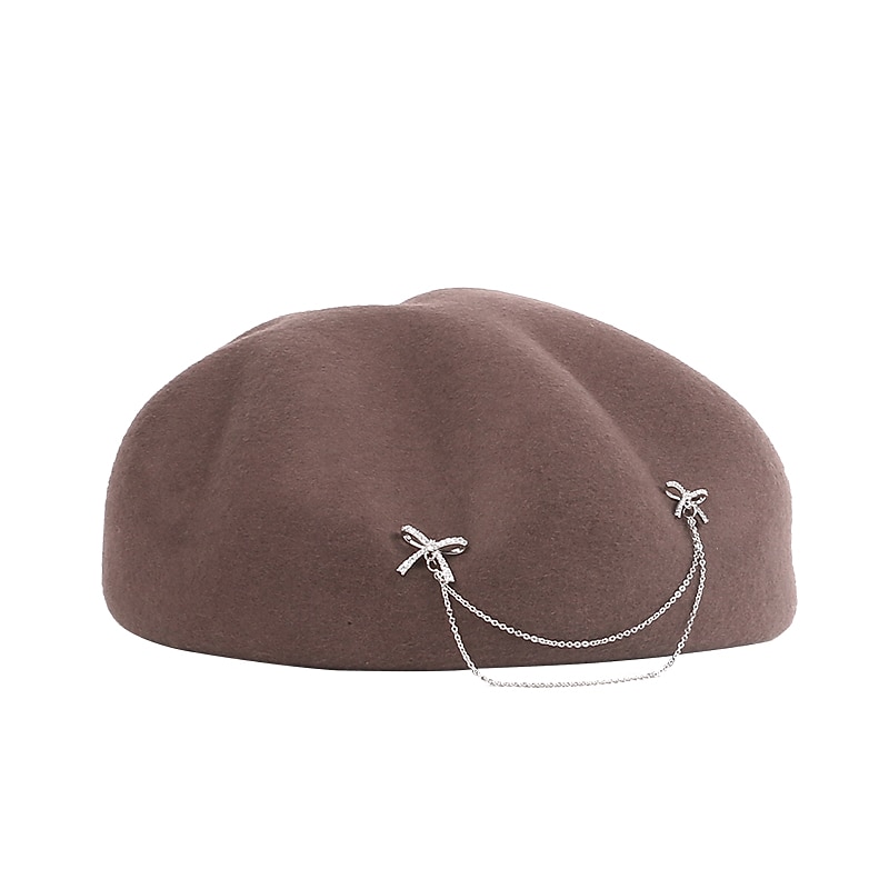 Hüte 100% Wolle Baskenmütze Fischerhut Party / Abend Casual Modisch Elegant Mit Sanft Pure Farbe Kopfschmuck Kopfbedeckung 2025 - $25.99 –P8