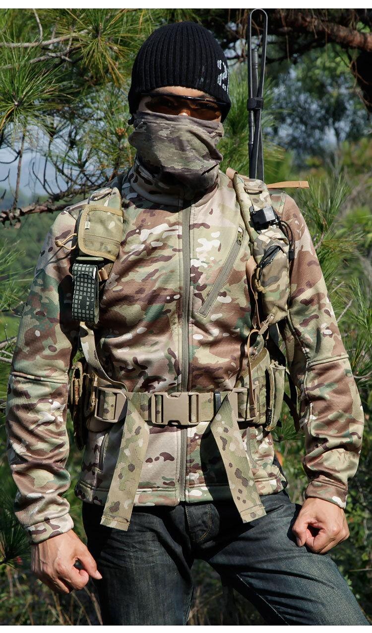 Herren Militärische taktische Jacke Wanderfleecejacke Winter Draussen Thermowarm Fleece-Futter Wasserdicht Winddicht Oberbekleidung Windjacke Trenchcoat Weiß Tarnung 2025 - $99.99 –P1