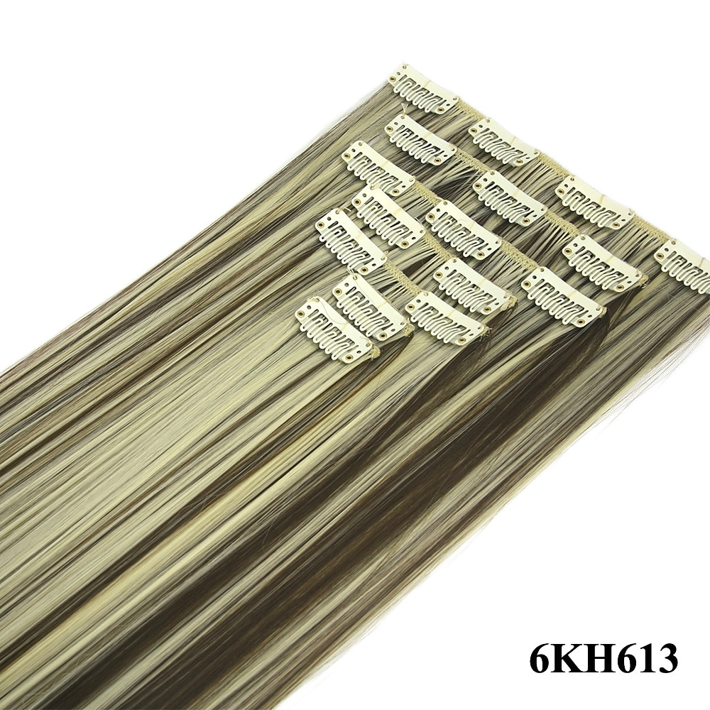 Yaki Straight Synthetic Hair 24 inch Hair Extension Clip In / On 1pc / pack Smooth Women's Girls' 2025 - $18.49 –P2