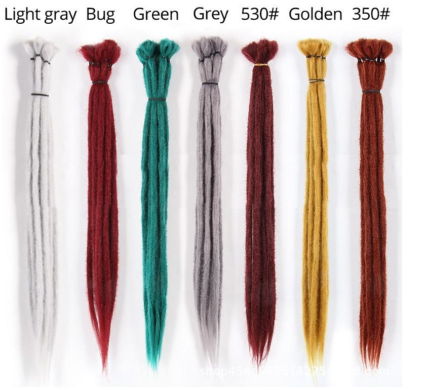european and american wig dreadlocks handmade dreadlocks reggae dreadlocks jamaica 20 inch monochrome african white ghost dreadlocks wholesale 2025 - $2.99 –P2