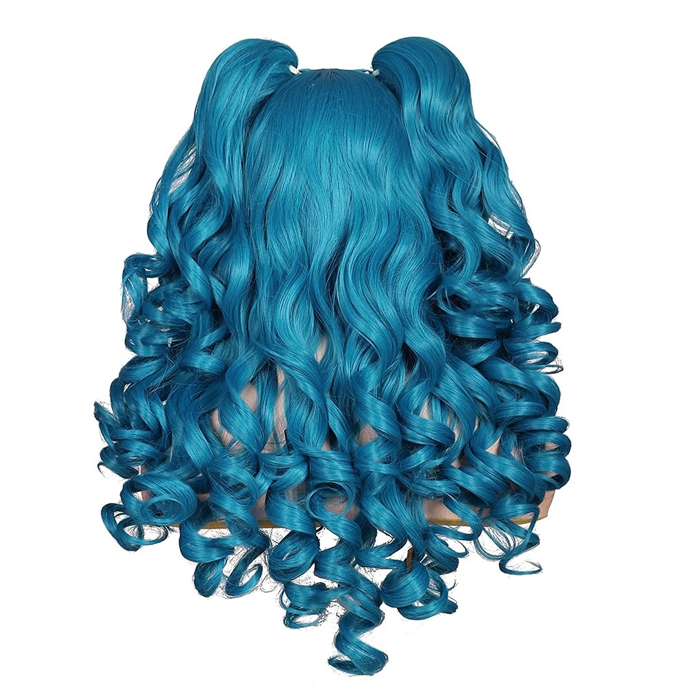 Peruca Longa Cacheada de Cosplay com 2 Rabos de Cavalo Perucas de Halloween de 2025 por $49.99 –P3