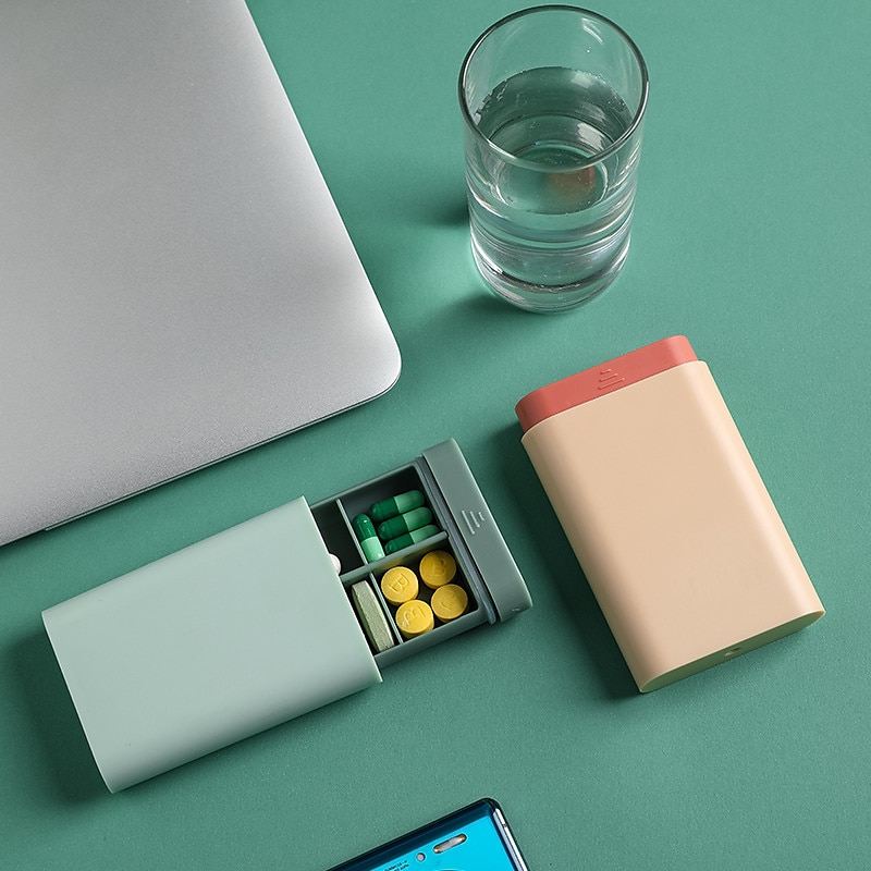 tragbare versiegelte Mini-Pillendose für eine Woche Pillendose wasserdichte tragbare Pillendose mit mehreren Fächern 2025 - $6.49 –P1