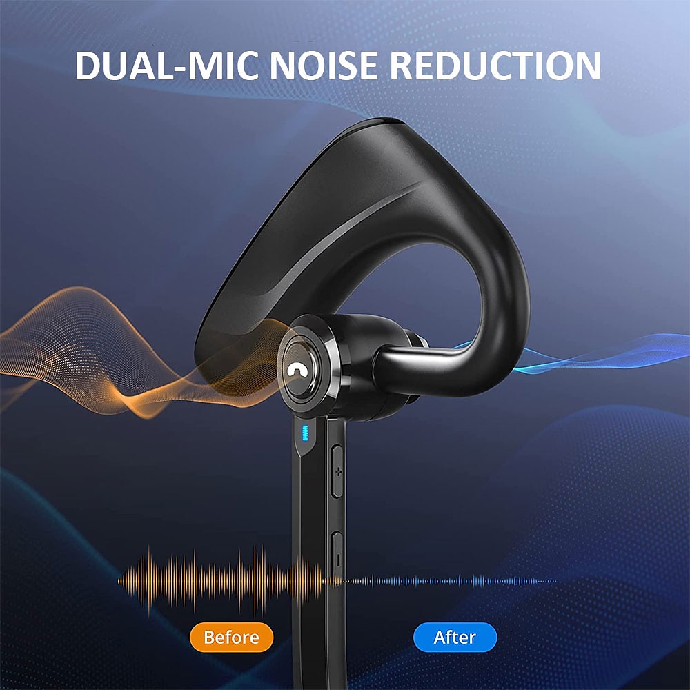 Dual-Mic AI Noise Cancelling Bluetooth Headset for Cell Phones, 30Hrs HD Talktime 10 Days Standby Wireless Bluetooth Earpiece IPX6 Waterproof Ultra-Light Wireless Headset Truckers/Office/Business 2025 - $27.99 –P2