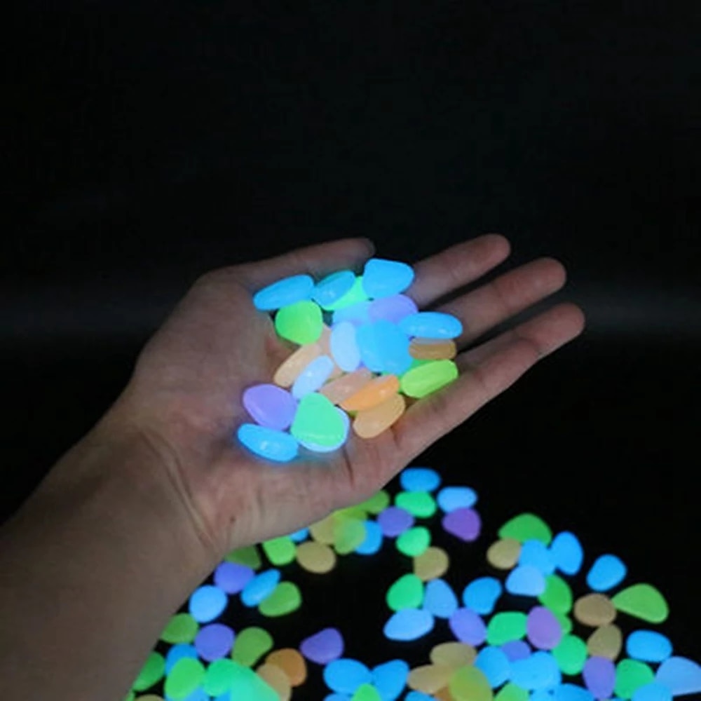 1pack Glow in the Dark Garden Pebbles For Sidewalk Garden Terrace Lawn Garden Patio Fish Tank Aquarium Decoration Glow Stone 2025 - $6.49 –P8