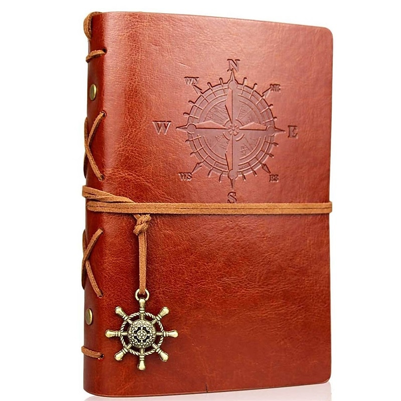 Travel Journal Notebooks Vintage PU Leather Note Book Quality Paper No Lines Thick and Smooth to Write in A6 Refillable Notebook 7 by 5 Inches 80 Sheets, Back to School Gift 2025 - $8.99 –P10