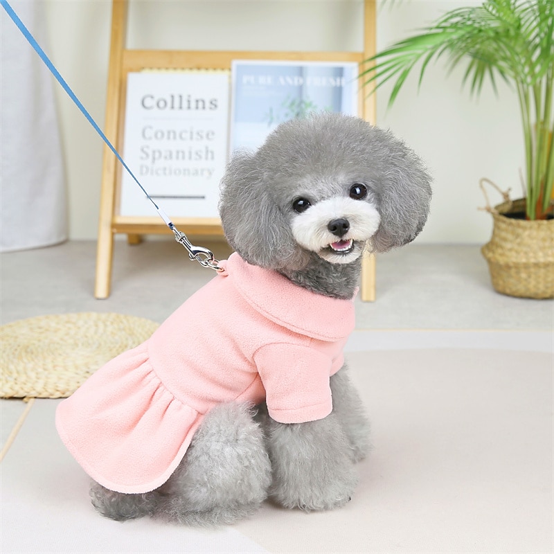 Hunde Katzen Kleider Einfarbig nette Art Süß Alltagskleidung Casual Winter Hundekleidung Welpenkleidung Hunde-Outfits Weich Grün Purpur Rosa Kostüm für Mädchen und Jungen Hund Baumwolle S M L XL 2XL 2026 - $12.49 –P13