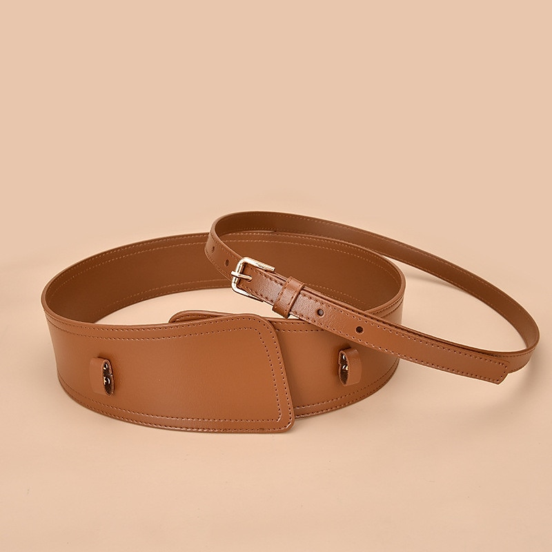 Mulheres Cinto Couro Ecológico Branco Preto Camelo Cáqui Laranja Largo Ao ar livre Rua Dia a Dia Feriado Cor imaculada / Primavera / Verão / Outono / Inverno / Caqui de 2025 por $37.99 –P16