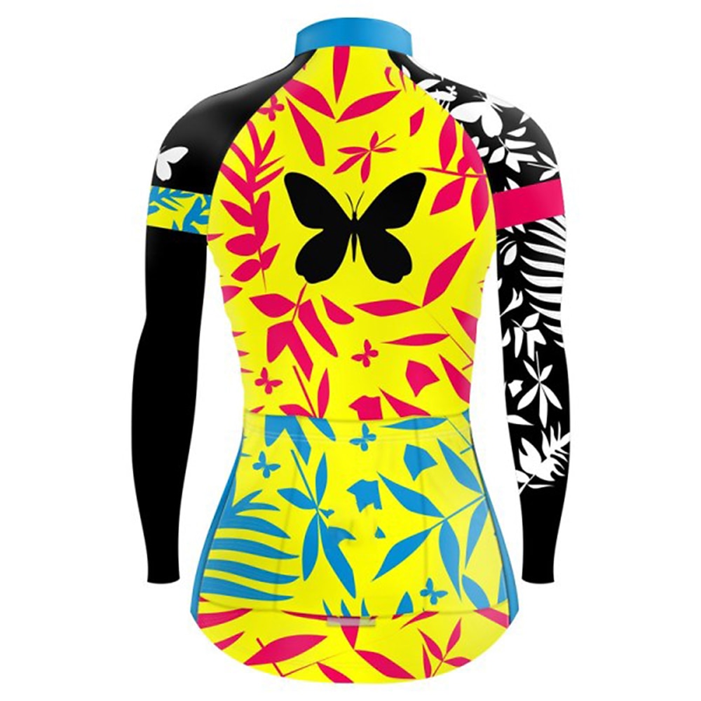 Mujer Maillot de Ciclismo Flores Botánica Manga Larga Bicicleta Maillot Camiseta con 3 bolsillos traseros MTB Bicicleta Montaña Ciclismo Carretera Secado rápido Bandas Reflectantes Bolsillo trasero 2026 - $34.99 –P12