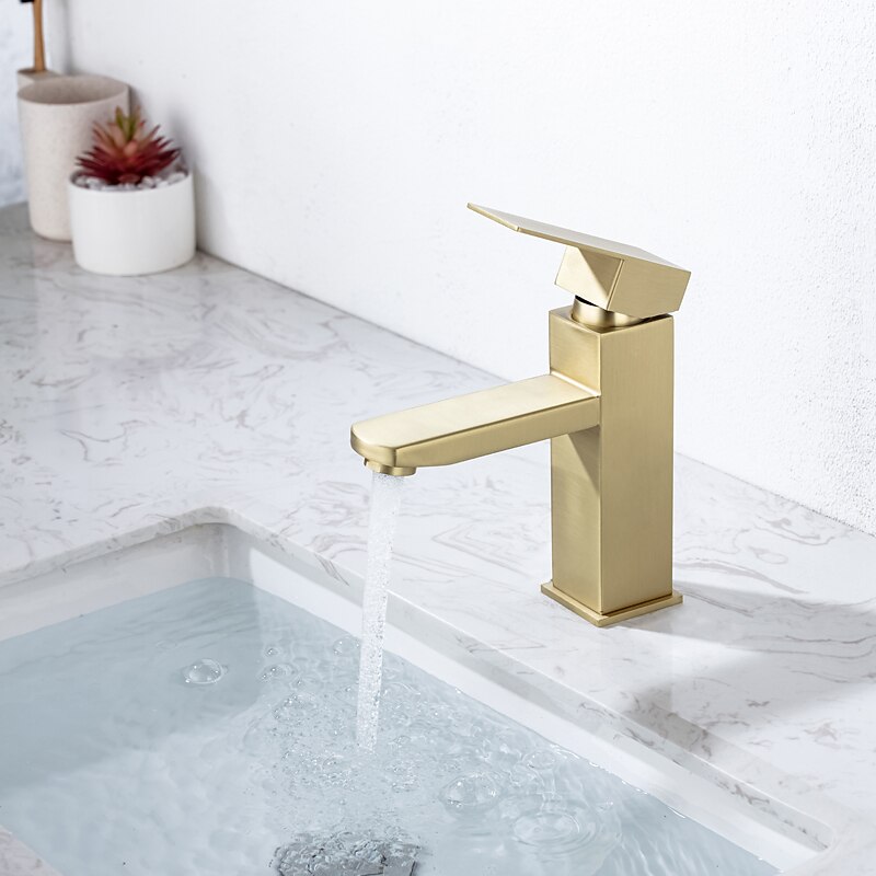 Rubinetto Per Lavello Del Bagno, Rubinetti Per Vasca Da Bagno Monoforo Monocomando Classici In Acciaio Inossidabile Elettrolitico / Verniciati del 2025 a $72.99 –P4