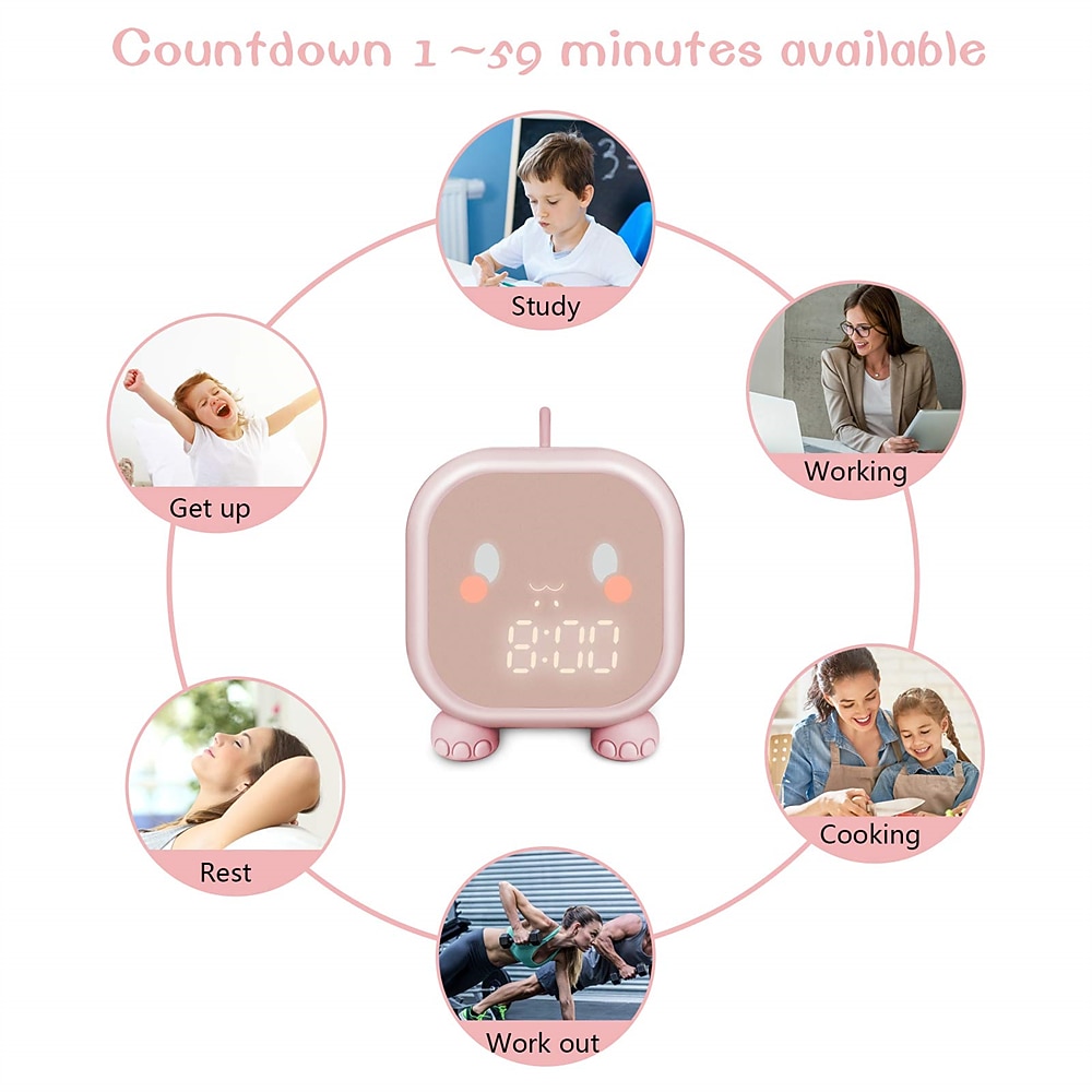 Kinderen Alarmklok Digitale Alarmklok Slaapkamer Schattige Dinosaurus Alarmklok 's Slaap Trainer Wake Up Light  Nachtlamp met USB Alarmklok voor Jongens Meisjes Verjaardag Cadeaus 2026 - $44.99 –P13