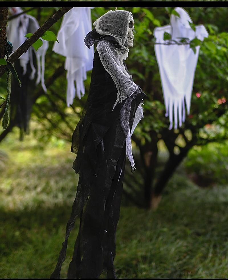 decoración de halloween colgando fantasma transfronterizo especial para esqueletos, gasas, caras de fantasmas, accesorios de miedo en la puerta de la casa embrujada, colgante fantasma 2026 - $9.99 –P2