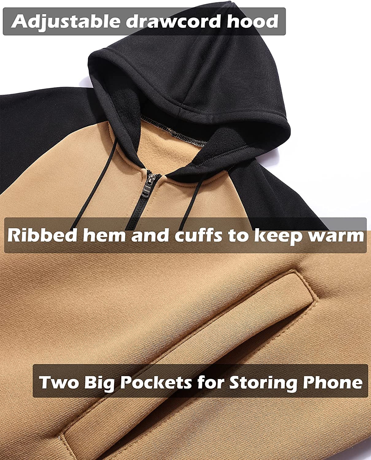 Homens Moletom zip Up com capuz Jaqueta de suor Moletom com capuz Casacos Preto Azul Real Azul Cáqui Cinza Claro Com Capuz Côr Sólida Trabalho Casual Streetwear Poliéster Roupa de Esporte Trabalho de 2026 por $23.99 –P3