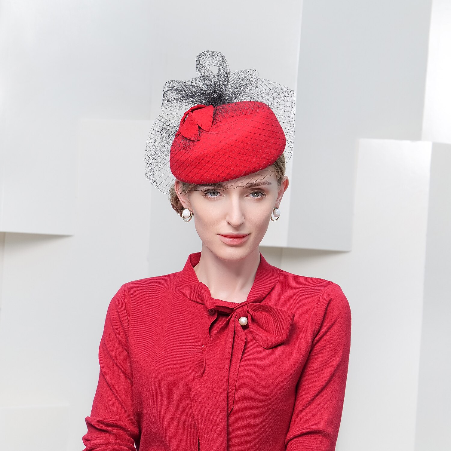 100% Μαλλί Καπέλο Ντέρμπι / Καπέλα με Φιόγκος 1 τεμ Causal / Καθημερινά Ρούχα Ακουστικό 2025 - $36.99 –P3