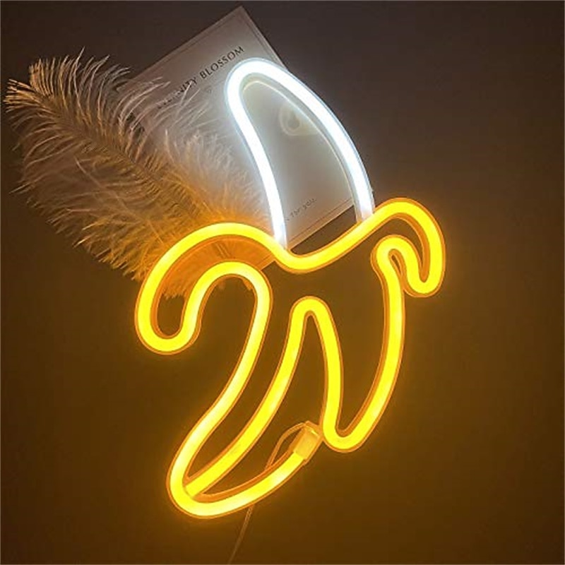 Neon Light Banana Shaped Neon Lamp Hanging Lamp AAA Battery Box Power Supply 2025 - $30.99 –P14