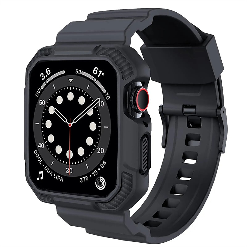 Военная защитная Совместим с Ремешок для часов Apple Watch 38мм 40мм 41мм 42мм 44мм 45мм 49мм Прочный ТПУ Сменный ремешок для часов для iwatch Series Ultra 8 7 SE 6 5 4 3 2 1 2025 - $25.99 –P4