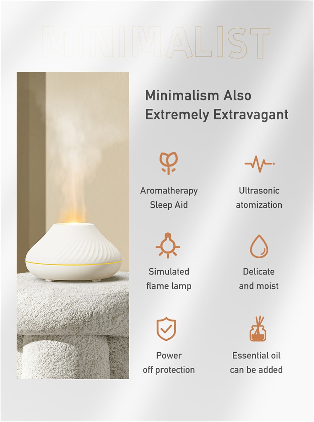 LED Smart Light Air Humidifier Colorful Flame USB Car Aromatherapy Humidifiers Diffusers Portable Diffuser Essential Oils for Home Room Fragrance 2025 - $22.99 –P3