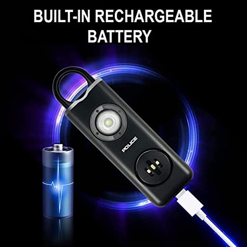 Personal Alarm Keychain for Women 130dB Siren Alarm LED Flashlight with Strobe Light Rechargeable Safety Alarm 2025 - $20.99 –P3