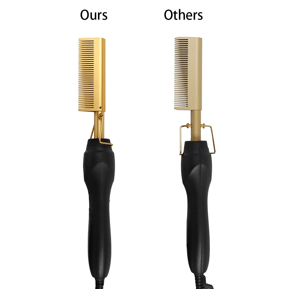2 in 1 Hot Comb Hair Straightener Flat Irons Straightening Wet Dry Dual Use Brush Electric Heating Comb Hair Straight Styler Hair Curler Valentine's Day Gift 2026 - $22.99 –P12