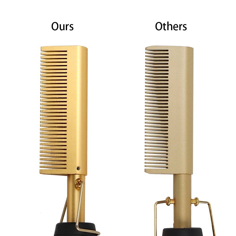 2 in 1 Hot Comb Hair Straightener Flat Irons Straightening Wet Dry Dual Use Brush Electric Heating Comb Hair Straight Styler Hair Curler Valentine's Day Gift 2026 - $22.99 –P11