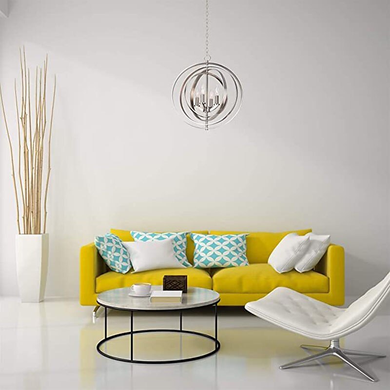45cm ciondolo lanterna design lampada a sospensione metallo galvanico finiture verniciate led 220-240v del 2025 a $399.99 –P6