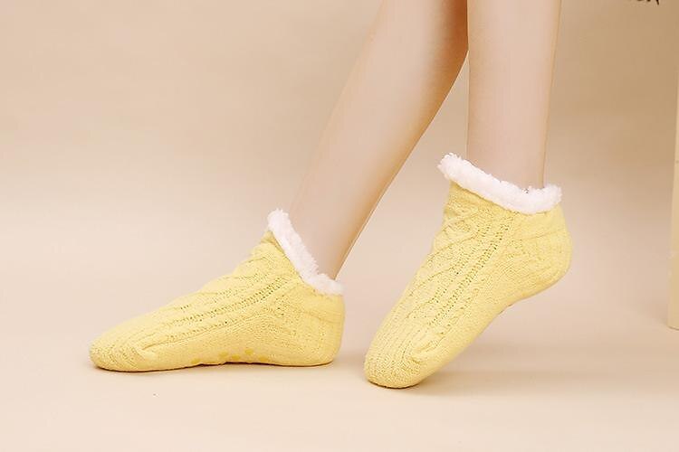 Meias femininas outono e inverno super macias, quentes e aconchegantes, forradas de lã, meias casuais com garras, meias femininas adultas de 2025 por $25.99 –P11